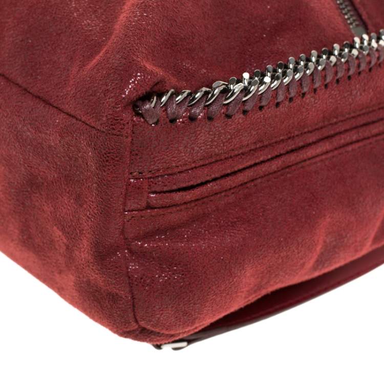 Pre Owned Stella McCartney Burgundy Faux Leather Falabella Backpack
