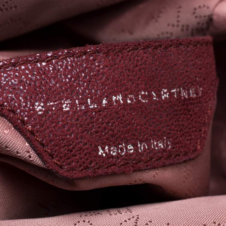 Pre Owned Stella McCartney Burgundy Faux Leather Falabella Backpack