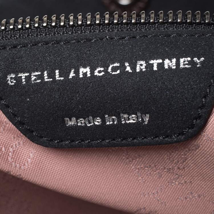 Pre Owned Stella McCartney Black Faux Suede Falabella Fringed Tote