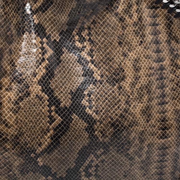 Pre Owned Stella McCartney Beige Faux Python Embossed Leather Falabella Tote 