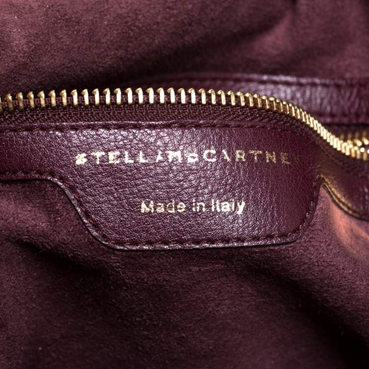 Pre Owned Stella McCartney Purple Woven Faux Leather Falabella Tote