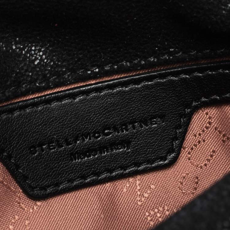 Pre Owned Stella McCartney Black Faux Leather Tiny Falabella Crossbody Bag