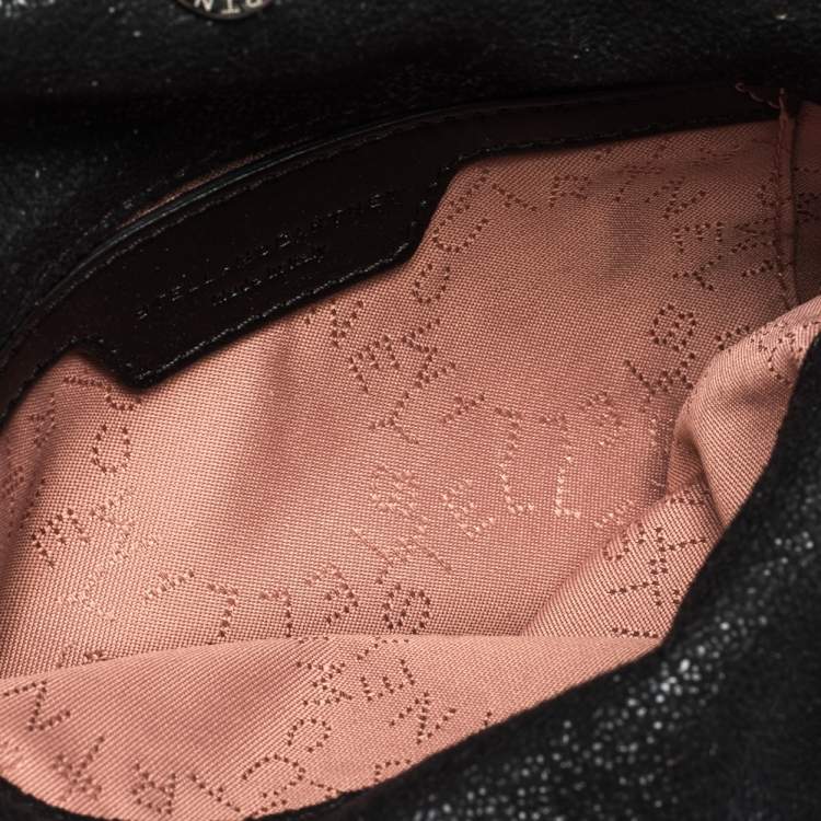 Pre Owned Stella McCartney Black Faux Leather Tiny Falabella Crossbody Bag