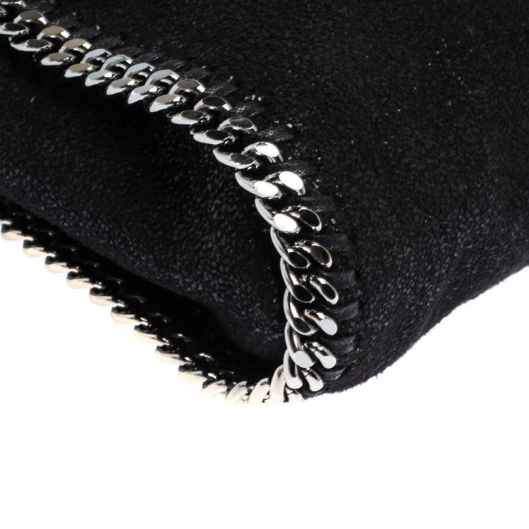 Pre Owned Stella McCartney Black Faux Leather Tiny Falabella Crossbody Bag