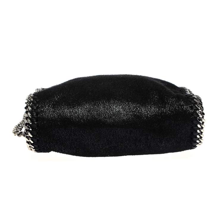 Pre Owned Stella McCartney Black Faux Leather Tiny Falabella Crossbody Bag