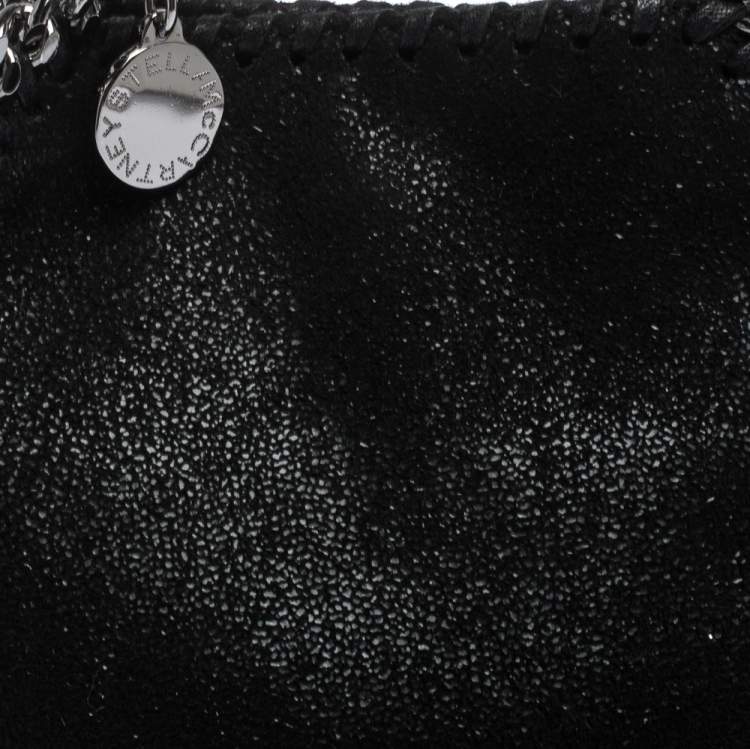Pre Owned Stella McCartney Black Faux Leather Tiny Falabella Crossbody Bag