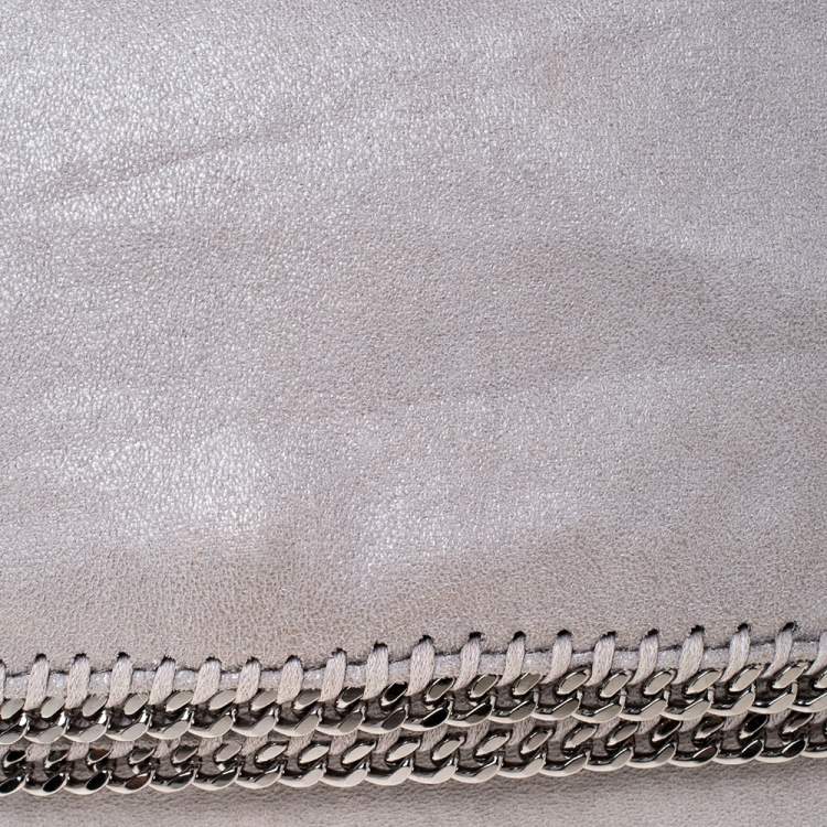 مملوكة مسبقًا Stella McCartney Grey Faux Leather Falabella Clutch