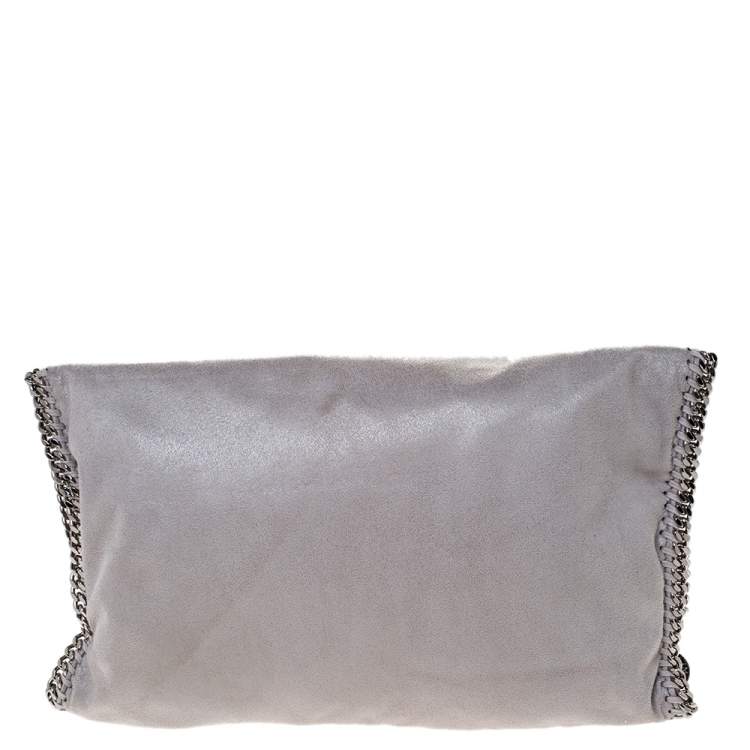 مملوكة مسبقًا Stella McCartney Grey Faux Leather Falabella Clutch
