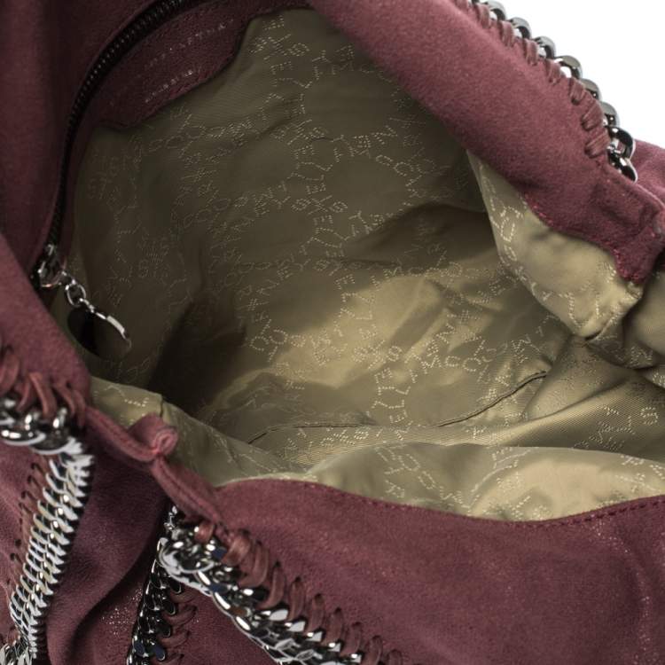 Pre Owned Stella McCartney Burgundy Faux Leather Small Falabella Tote