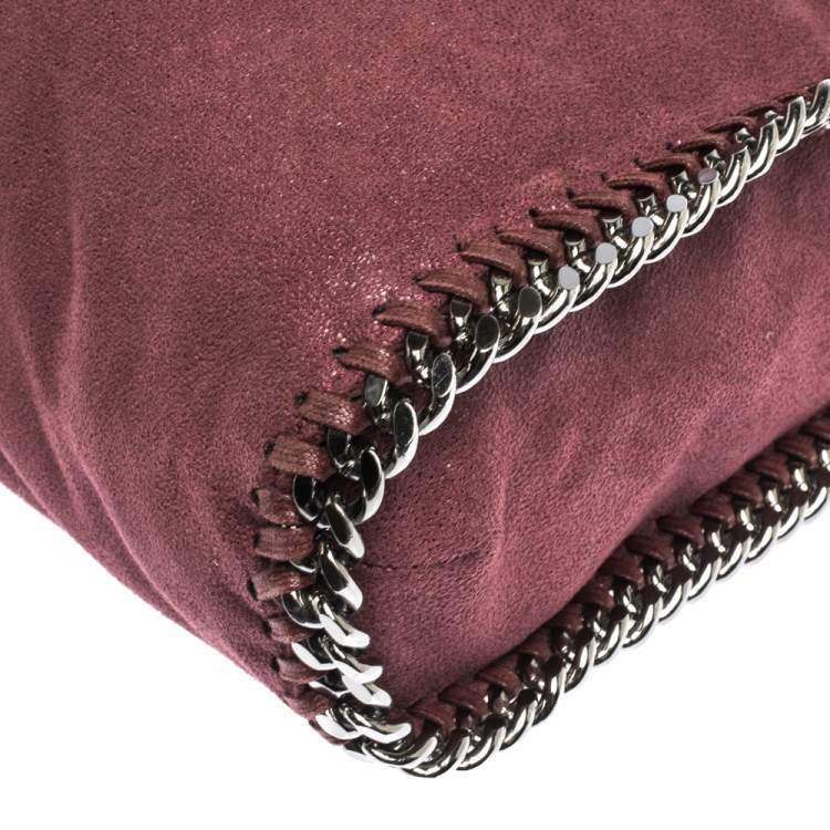 Pre Owned Stella McCartney Burgundy Faux Leather Small Falabella Tote
