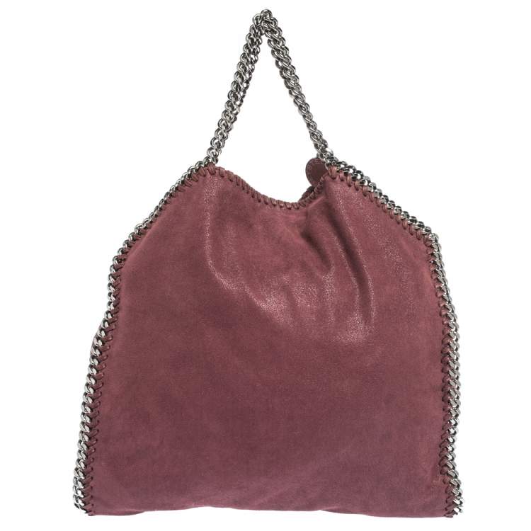 Pre Owned Stella McCartney Burgundy Faux Leather Small Falabella Tote