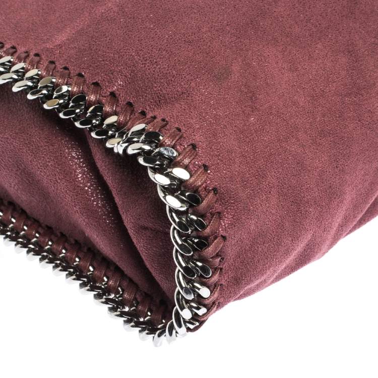 Pre Owned Stella McCartney Burgundy Faux Leather Small Falabella Tote