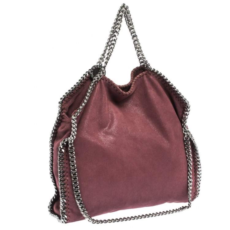 Pre Owned Stella McCartney Burgundy Faux Leather Small Falabella Tote
