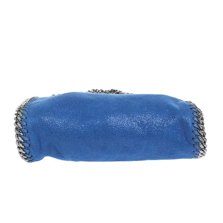 Pre Owned Stella McCartney Blue Faux Leather Tiny Falabella Crossbody Bag