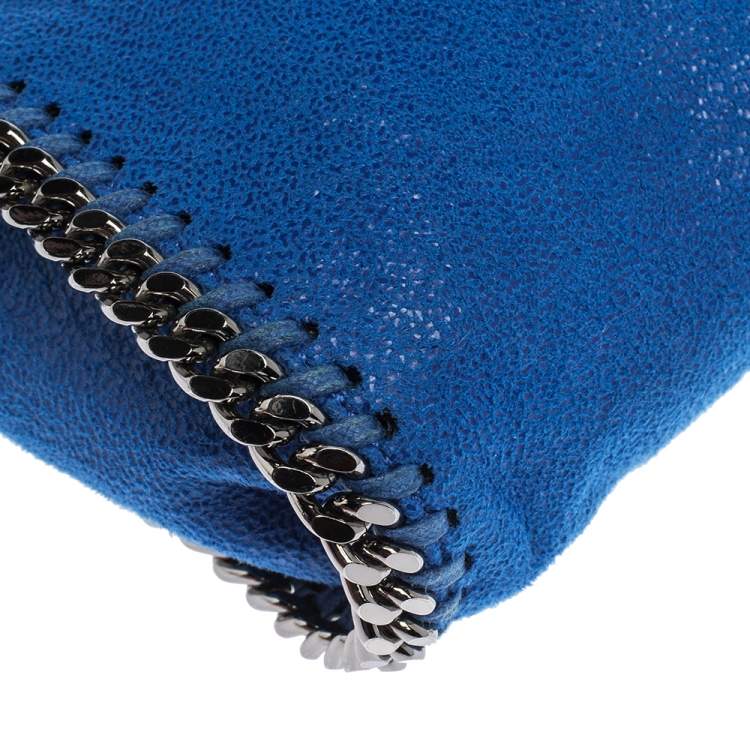 Pre Owned Stella McCartney Blue Faux Leather Tiny Falabella Crossbody Bag