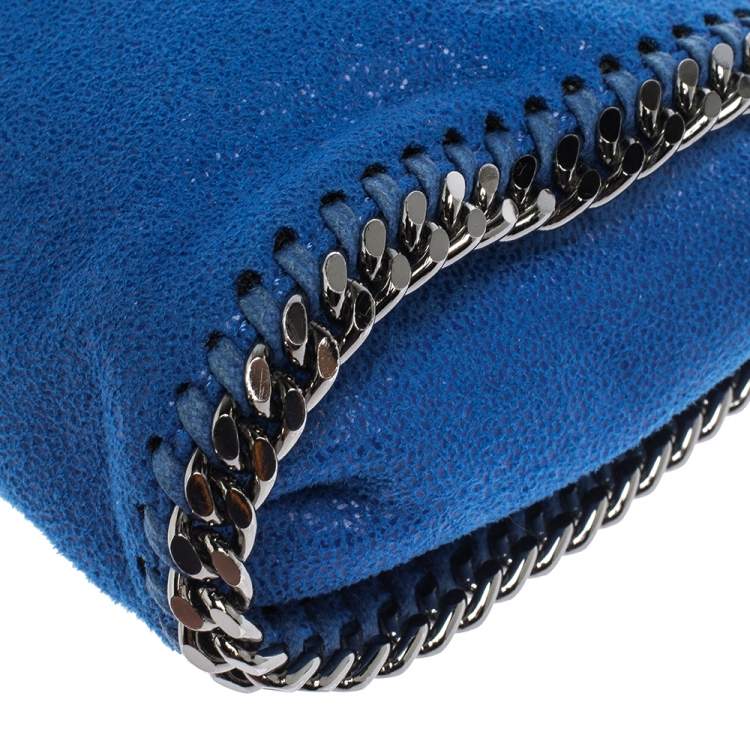 Pre Owned Stella McCartney Blue Faux Leather Tiny Falabella Crossbody Bag