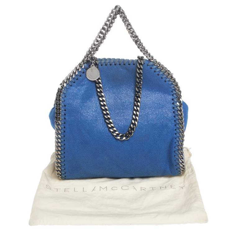 Pre Owned Stella McCartney Blue Faux Leather Tiny Falabella Crossbody Bag