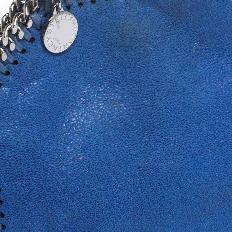 Pre Owned Stella McCartney Blue Faux Leather Tiny Falabella Crossbody Bag