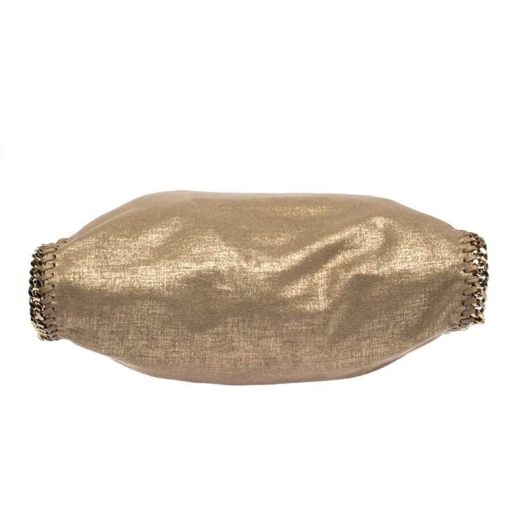 Pre Owned Stella McCartney Gold Faux Leather Small Falabella Tote