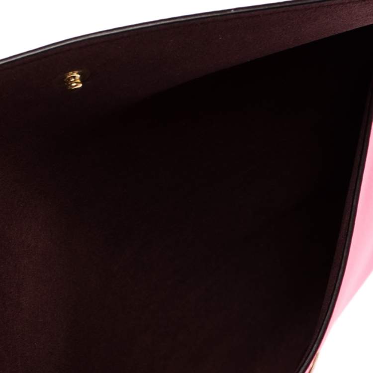 Pre Owned Stella McCartney Neon Pink Faux Leather Logo Tote