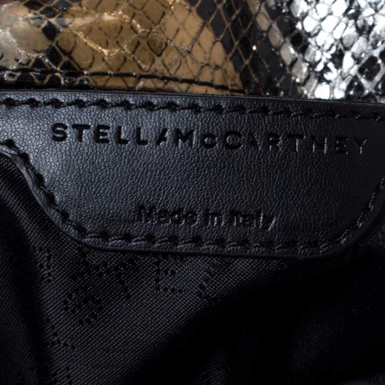 Pre Owned Stella McCartney Multicolor Faux Python Embossed Leather Mini Falabella Tote