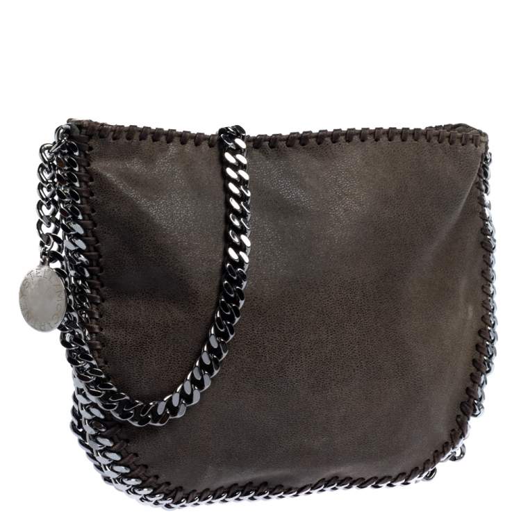 مملوكة مسبقًا Stella McCartney Grey Faux Leather Crossbody Bag