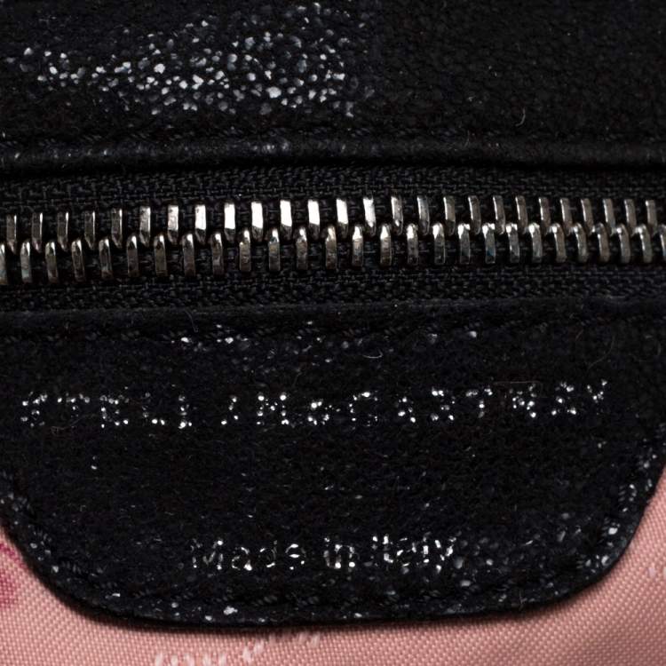 Pre Owned Stella McCartney Black Faux Leather Small Falabella Tote