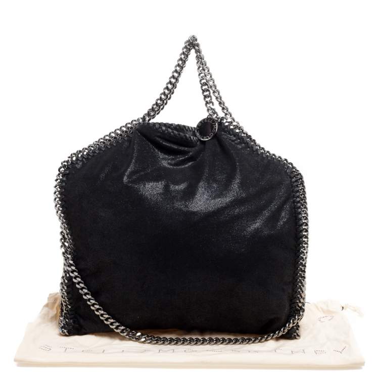 Pre Owned Stella McCartney Black Faux Leather Small Falabella Tote