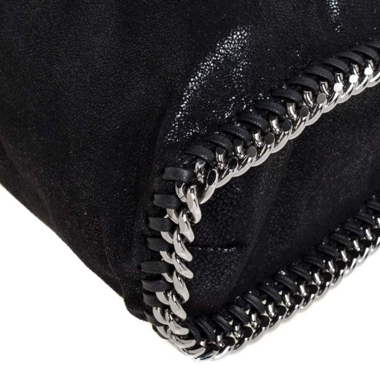 Pre Owned Stella McCartney Black Faux Leather Small Falabella Tote