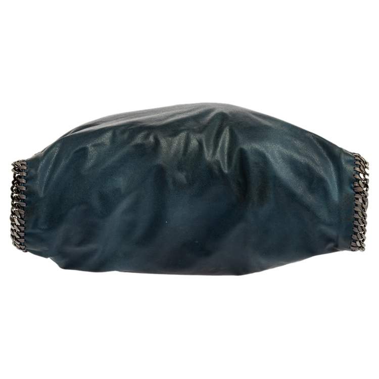 Pre Owned Stella McCartney Blue Faux Leather Large Falabella Tote