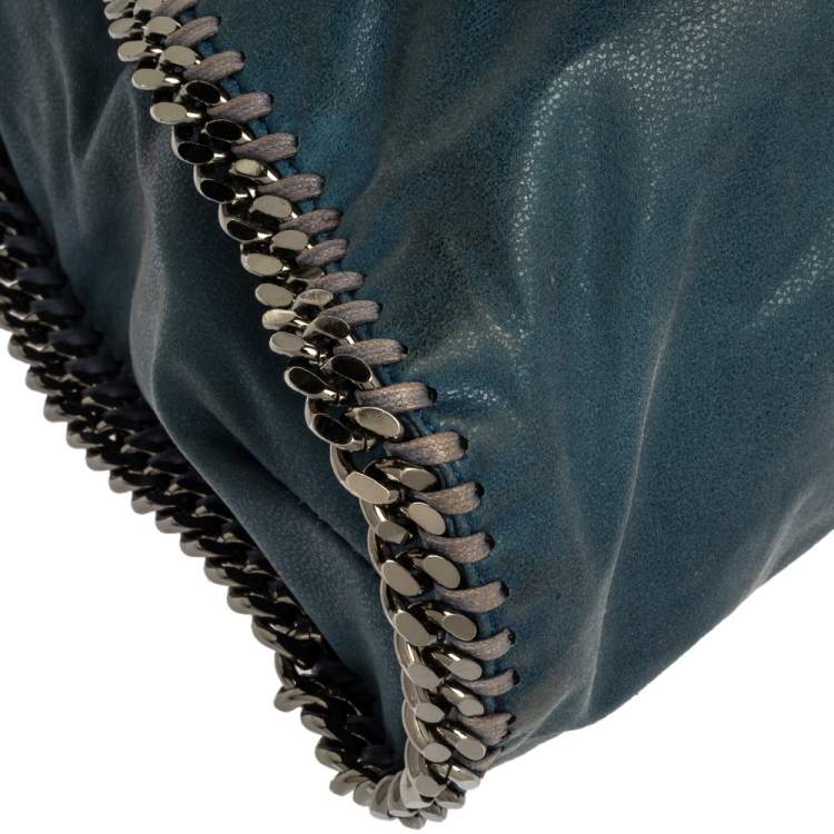 Pre Owned Stella McCartney Blue Faux Leather Large Falabella Tote