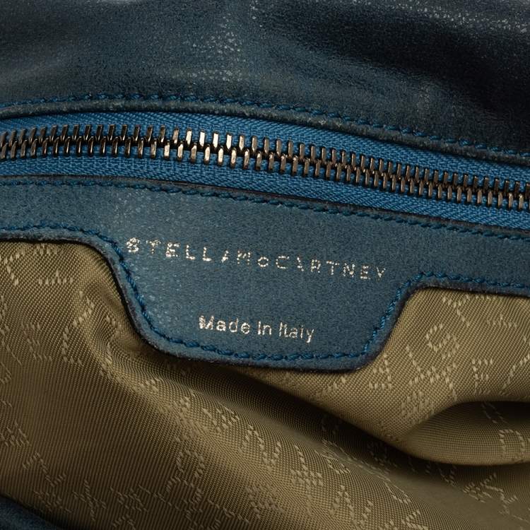 Pre Owned Stella McCartney Blue Faux Leather Large Falabella Tote