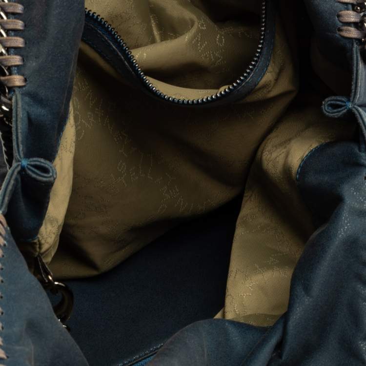 Pre Owned Stella McCartney Blue Faux Leather Large Falabella Tote