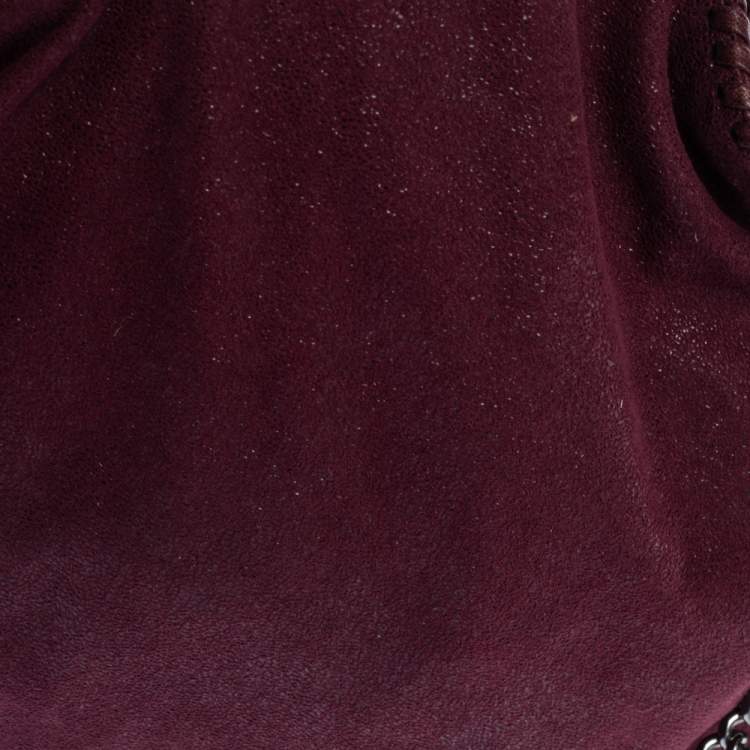 Pre Owned Stella McCartney Burgundy Faux Leather Small Falabella Tote