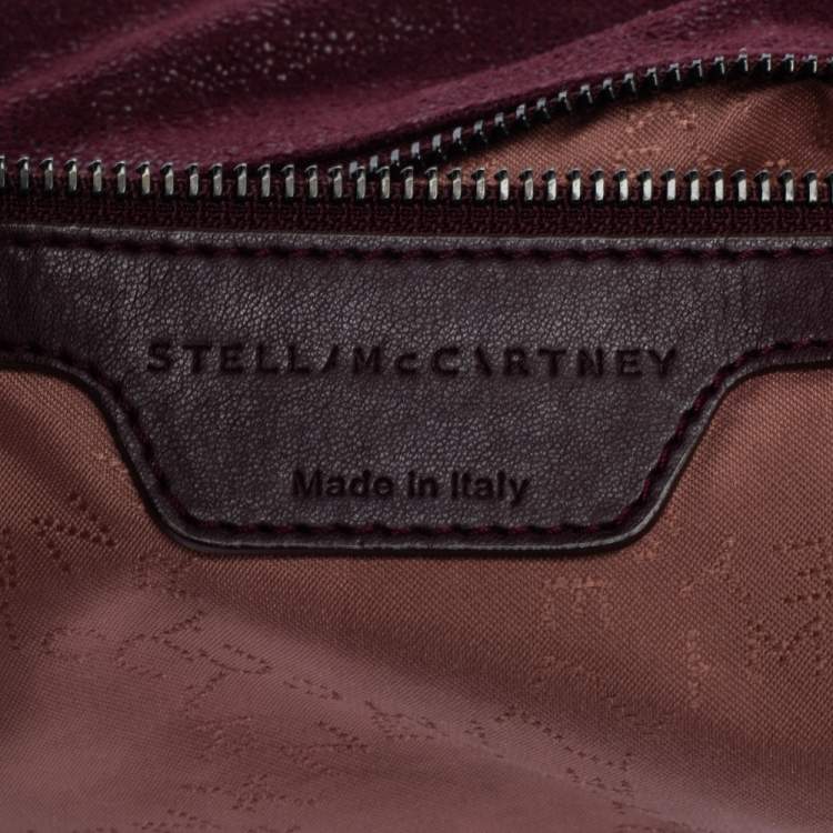 Pre Owned Stella McCartney Burgundy Faux Leather Small Falabella Tote