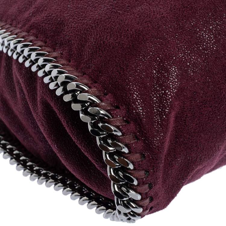 Pre Owned Stella McCartney Burgundy Faux Leather Small Falabella Tote