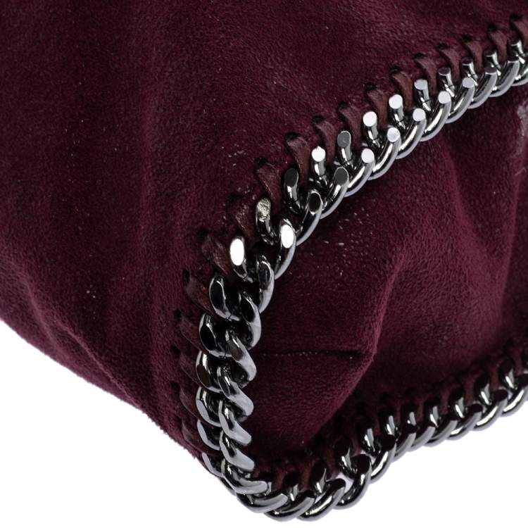Pre Owned Stella McCartney Burgundy Faux Leather Small Falabella Tote