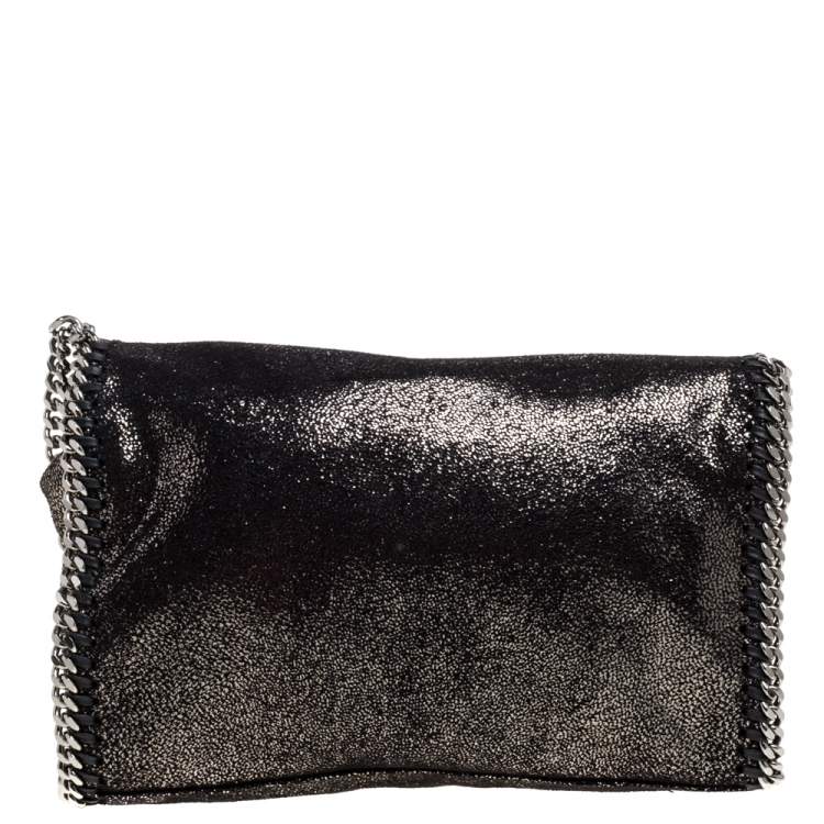 مملوكة مسبقًا Stella McCartney Black Faux Leather Falabella Flap Shoulder Bag