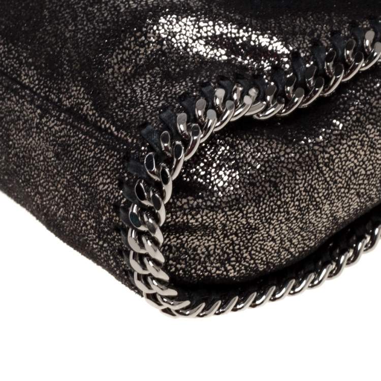 مملوكة مسبقًا Stella McCartney Black Faux Leather Falabella Flap Shoulder Bag