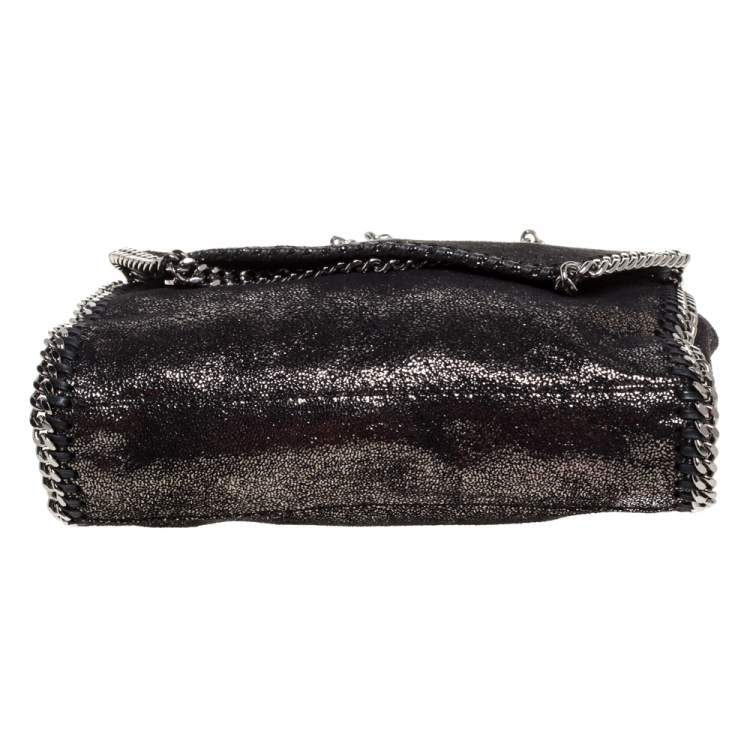 مملوكة مسبقًا Stella McCartney Black Faux Leather Falabella Flap Shoulder Bag
