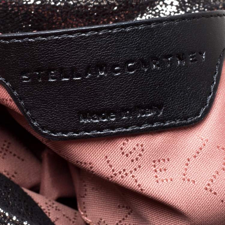 مملوكة مسبقًا Stella McCartney Black Faux Leather Falabella Flap Shoulder Bag