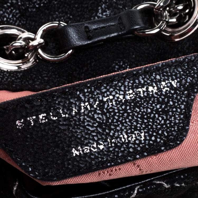 Pre Owned Stella McCartney Black Faux Leather Mini Falabella Backpack
