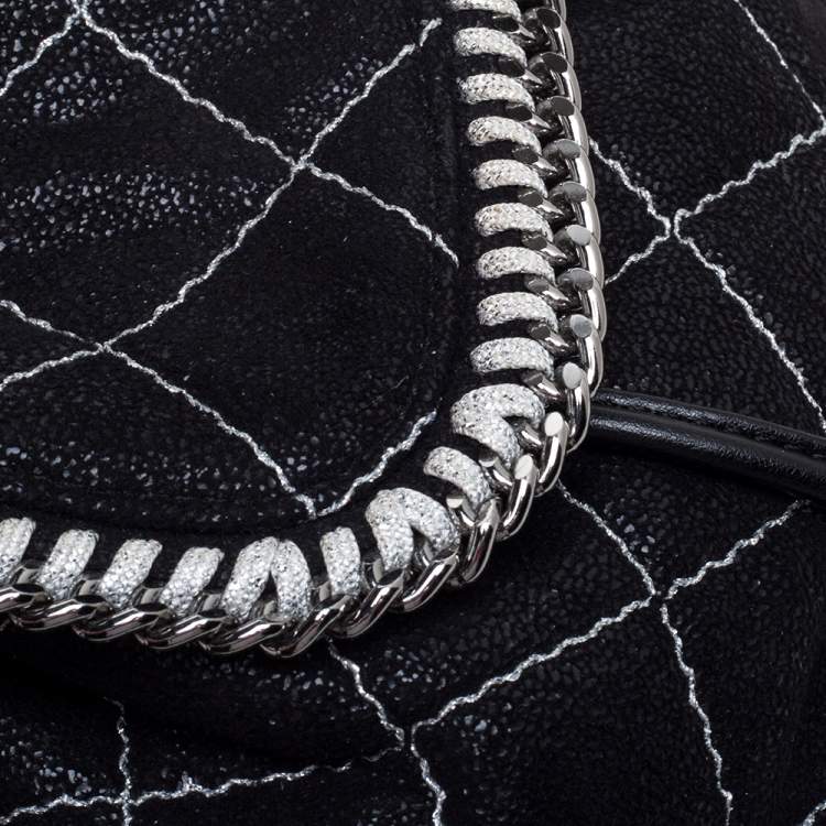 Pre Owned Stella McCartney Black Faux Leather Mini Falabella Backpack