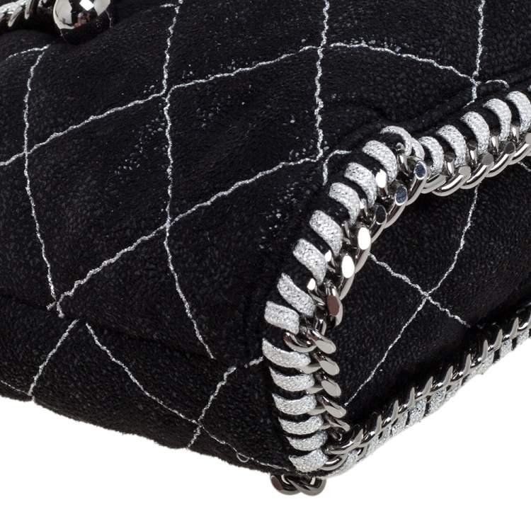 Pre Owned Stella McCartney Black Faux Leather Mini Falabella Backpack