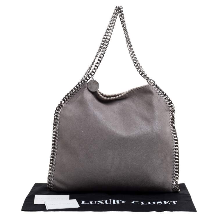 Pre Owned Stella McCartney Grey Faux Leather Small Falabella Tote