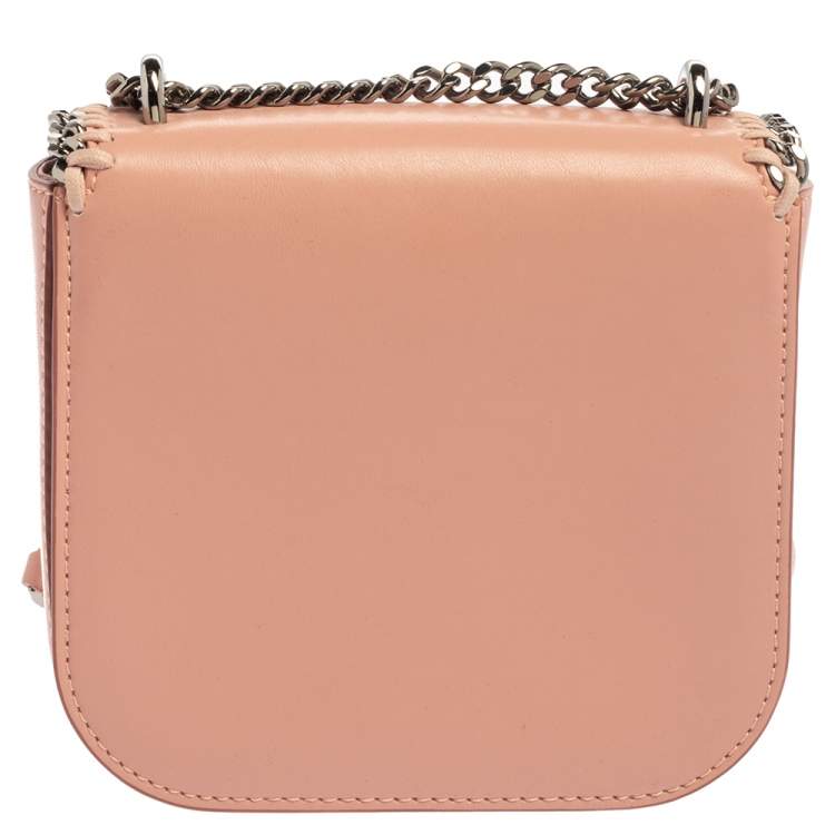 Pre Owned Stella McCartney Pink Faux Leather Mini Falabella Box Shoulder Bag