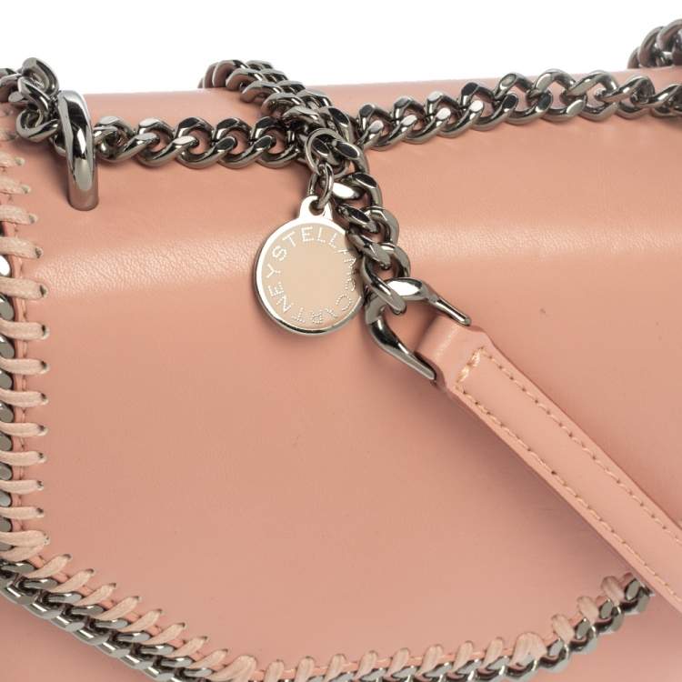 Pre Owned Stella McCartney Pink Faux Leather Mini Falabella Box Shoulder Bag