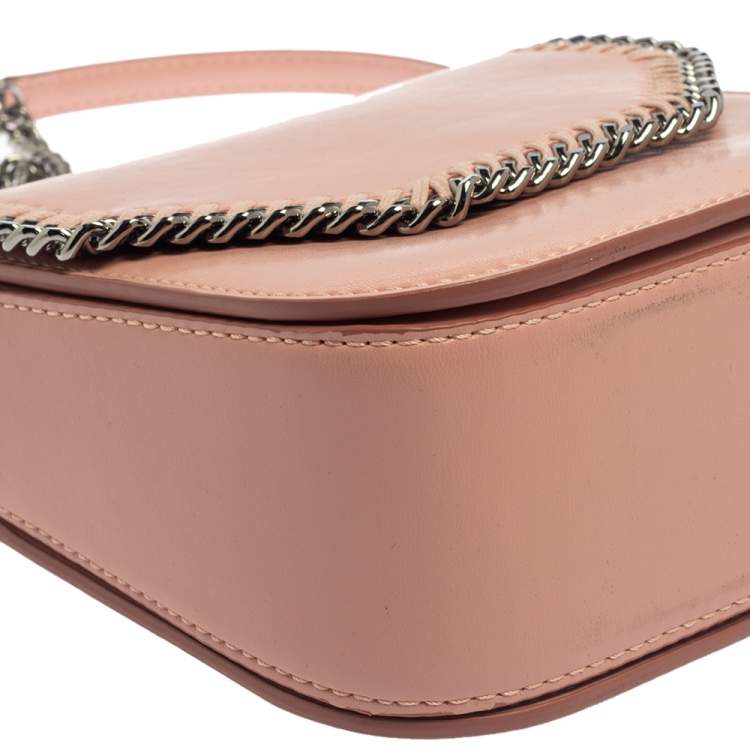 Pre Owned Stella McCartney Pink Faux Leather Mini Falabella Box Shoulder Bag