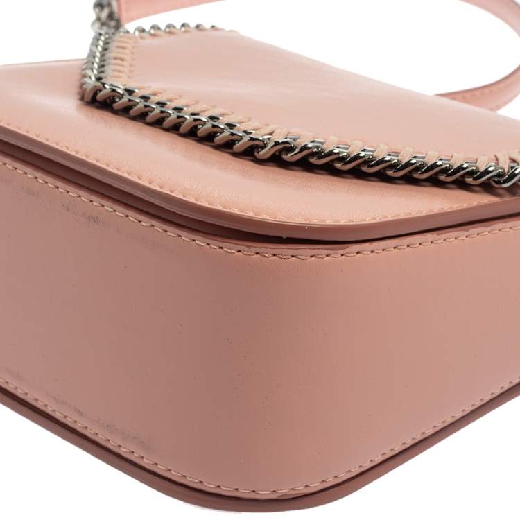 Pre Owned Stella McCartney Pink Faux Leather Mini Falabella Box Shoulder Bag