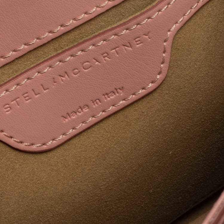Pre Owned Stella McCartney Pink Faux Leather Mini Falabella Box Shoulder Bag